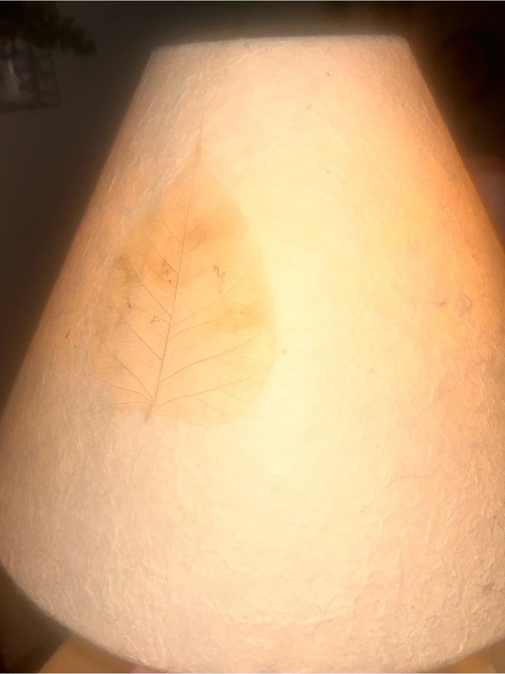 50%offw❤️ Pottery Barn Kids wood Table Lamp Base vintage papyrus leaf Shade flaw